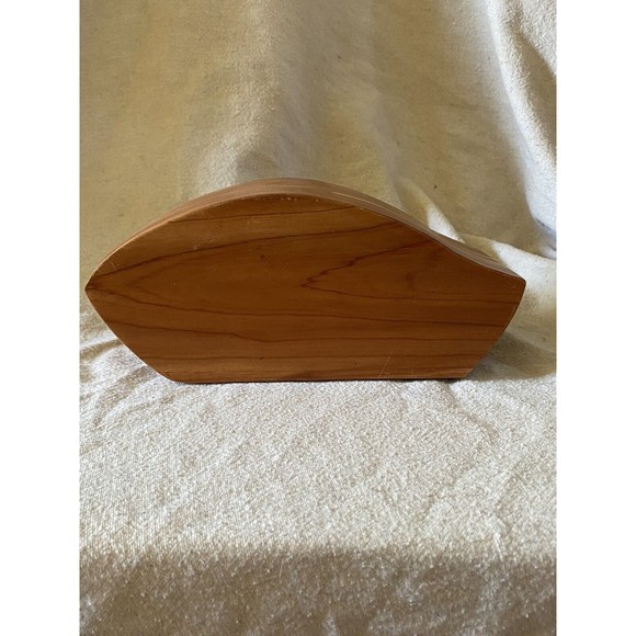 Abstract Hand made solid wood jewelry trinket box - Picture 8 of 9